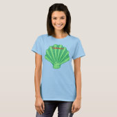 T-shirt Coquille de pétoncle vert Sage Thunder_Cove (Devant entier)