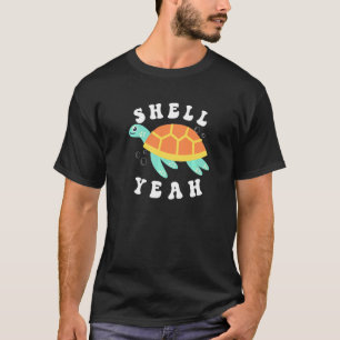 T-shirt Coquille ouais tortue mer nager océan bulles eau a