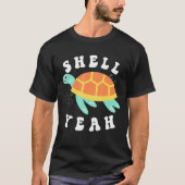 T-shirt Coquille Oui Turtle Sea Swim Ocean Bubbles Water A (Devant)