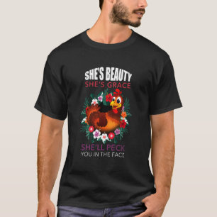 T-shirt Coquille Vous Peck Dans Le Poulet Visuel