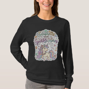 T-shirt Coquilles de licorne et cornes scintillantes Vecte