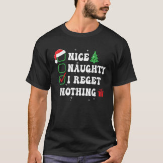 T-shirt Coquin Gentil Je Ne Regrette Rien Chapeau De Liste