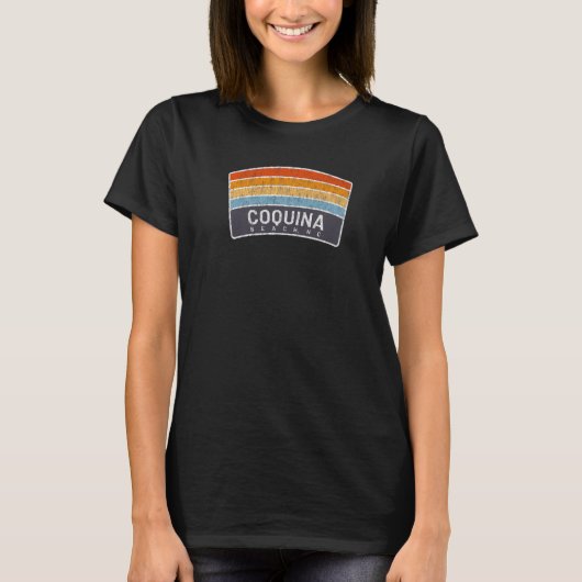 T-shirt Coquina Beach NC Vacances Sunrise Curve (Devant)
