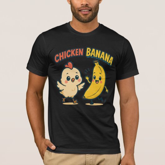 T-SHIRT COQUINE POULE BANANE ! (Devant)