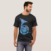 T-shirt Cor de harmonie bleu électrique (Devant entier)