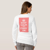 T-shirt Corail clair Gardez le calme et continuer (Dos entier)