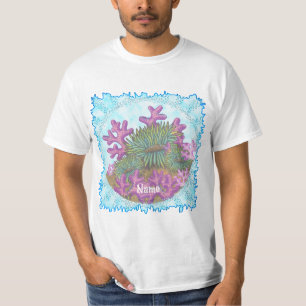T-shirt Corail de mer brumeuse coquillages