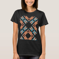Coral bleu rouille Sud-ouest Look Crisscross Abstr