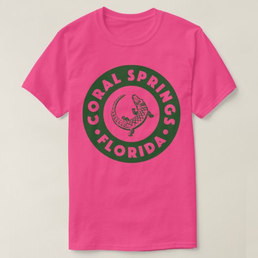 T-shirt Coral Springs Floride Circle Vert (Design devant)