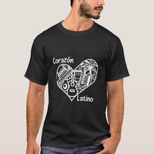 T-shirt Corazã³N Latino (Devant)