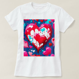 T-shirt Corazones derretidos
