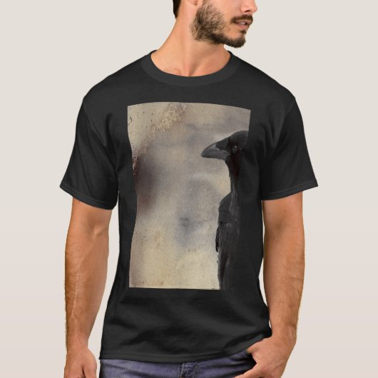 T-shirt Corbeau Abstrait (Devant)