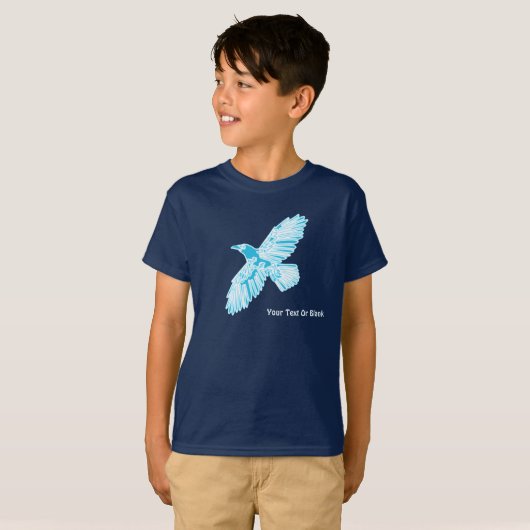 T-shirt Corbeau bleu (Devant entier)