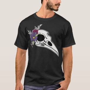 T-shirt Corbeau crâne floral Pastel Goth Macabre Taidermy