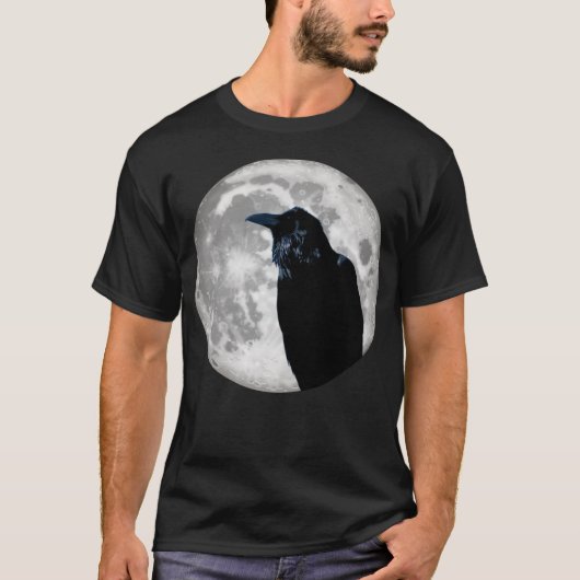 T-shirt Corbeau dans la lune (Devant)