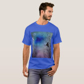 T-shirt Corbeau de minuit bleu (Devant entier)