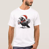 T-shirt Corbeau de Noël canadien adorable (Devant)