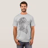T-shirt corbeau et loup (Devant entier)