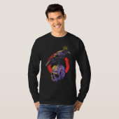 T-shirt Corbeau gothique Couronne animal Déplaisant corbea (Devant entier)