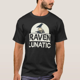 T-shirt Corbeau Lunatique Amusant Oiseau Goth Gothique Crâ