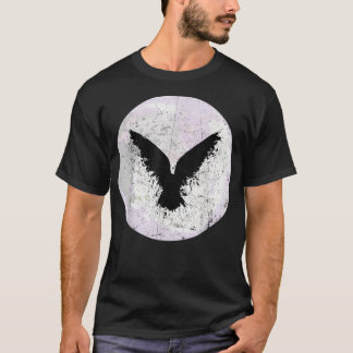 T-shirt Corbeau Noir Corneille Mystique à la pleine lune