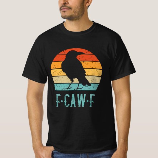 T-shirt Corbeau noir F-Caw-F (Devant)