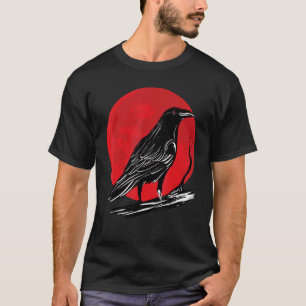 T-shirt Corbeau noir Occulte Japon Corbeau gothique Oiseau
