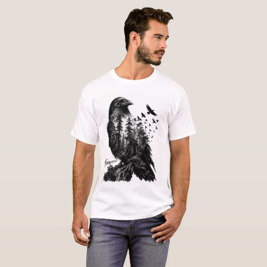 T-shirt Corbeau Submergé (Devant entier)