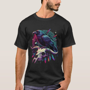 T-shirt Corbeau sur un crâne, gothique