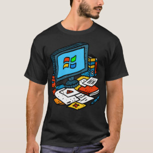T-shirt Corbeille de bureau. Lieu De Travail Maussade.