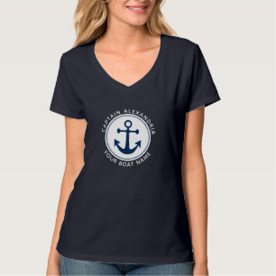 T-shirt Corde d'ancre nautique amusante nom de bateau de c