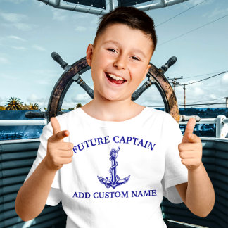T-shirt Corde d'Ancre nautique vintage Nom du capitaine