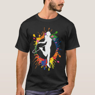 T-shirt corde de saut colorée pour l'entraînement pour fem
