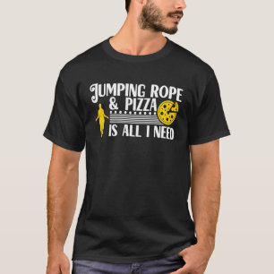 T-shirt Corde De Saut Et Pizza Jump Roping Athlète Gym Wo