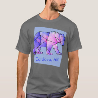 T-shirt Cordova AK Galaxy Bear Abstrait Géométrique Animal