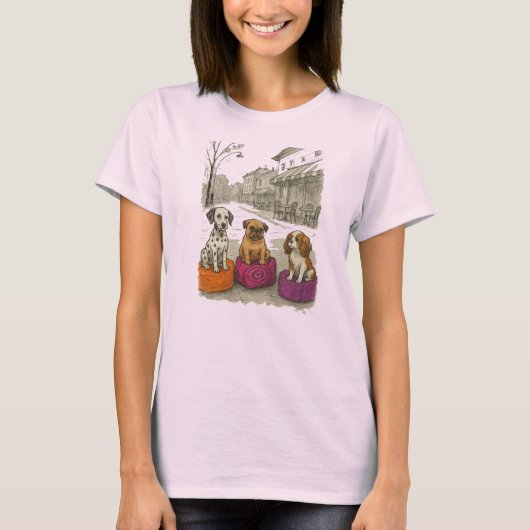 T-shirt corée Chiens (Devant)