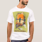 T-shirt Corée du Sud affiche illustrée (Devant)