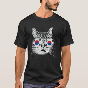 T-shirt Corée du Sud Coréen - Chat de drapeau Vintage Homm
