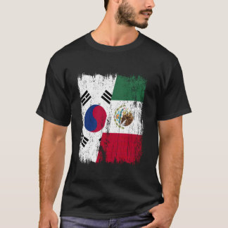T-shirt Corée du Sud Mexique Drapeau Half Sud-coréen Mexic