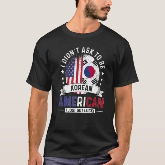 T-shirt Corée États-Unis Drapeaux Fierté Corée du Sud (Devant)