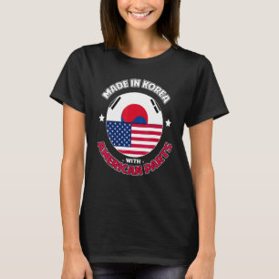 T-shirt Coréen Américain Pièces Ancêtre Corée du Sud États