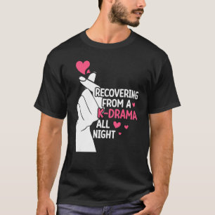 T-shirt Coréen Drama Toute la nuit amour K-Pop Doigt Coeur