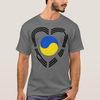 T-shirt Coréen Ukraine Multinational Patriot - Coeur du dr