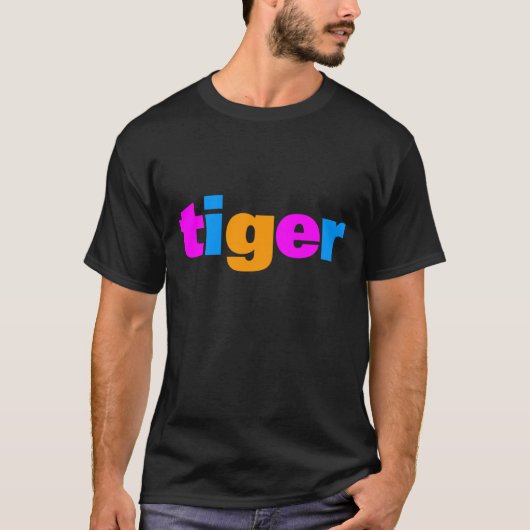T-shirt COREY TIGER 80's MULTI TIGRE SIMPLE (Devant)