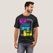 T-shirt Corey Tiger 80s Retro Boombox Radio (Devant entier)