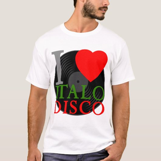 T-shirt Corey Tiger 80s Retro I Love Italo Disco (Devant)