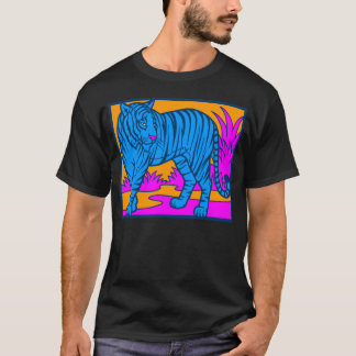 T-shirt COREY TIGER 80's SCÈNE DU TIGRE BLEU