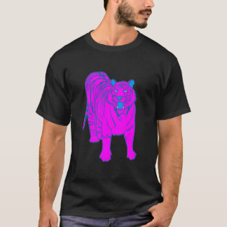 T-SHIRT COREY TIGER 80'S TIGRE ROSE DEBOUT