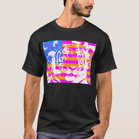 T-shirt COREY TIGER 80's USA TIGER FACE (Devant)