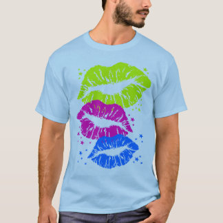 T-shirt Corey Tiger 80s Vintage Lips & Stars Baisers